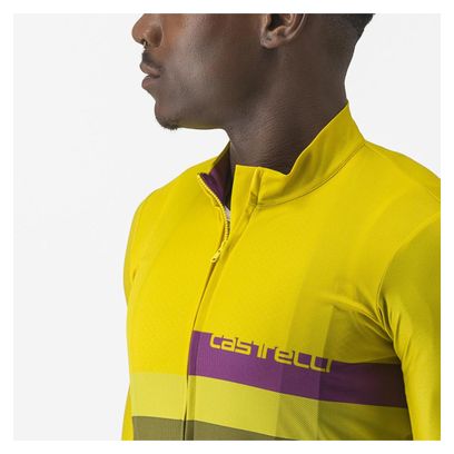 Castelli A Blocco Short Sleeve Jersey Yellow/Khaki