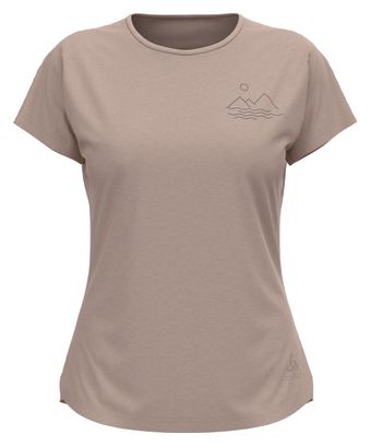 Camiseta de manga corta morada para mujer Odlo Ascent 365 Sharp