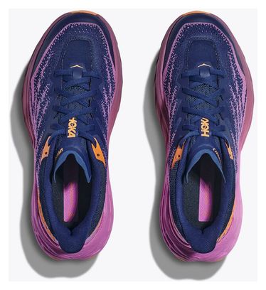 Hoka Speedgoat 5 Blue Pink Orange Women's Trail Running Shoes