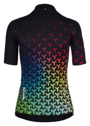 Damen Kurzarmtrikot Q36.5 G1 Good Vibes 2.0 Schwarz/Multi