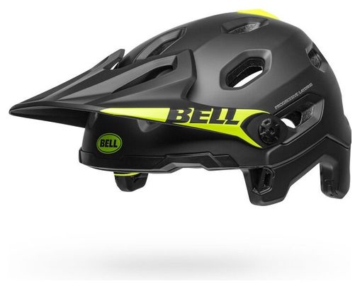 Bell Super DH Mips Helm mit abnehmbarem Kinnriemen Matt Schwarz Neon Grün 2021