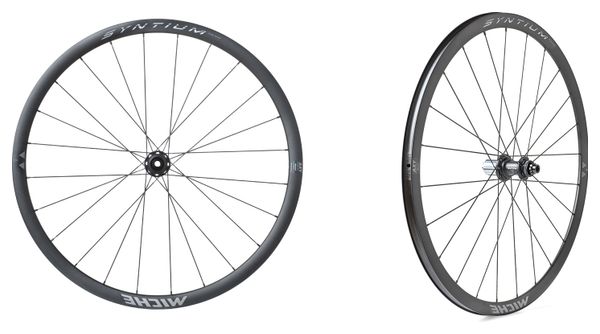 Paar Miche Syntium Aero DX Tubeless 700 Disc-Laufräder | 12x100mm | 12x142mm | Centerlock