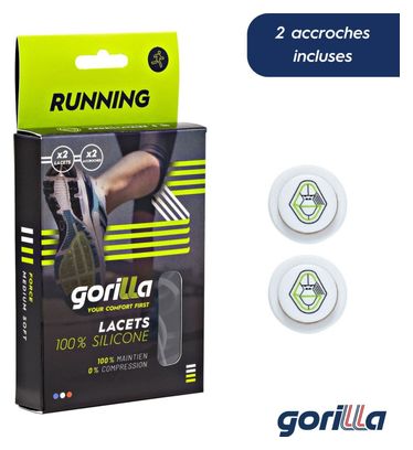 Lacets Elastiques Course Running Confort Optimal en Silicone  - rouge fluo