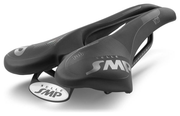 Sella SMP VT20 Gel con binari in acciaio inossidabile, nera