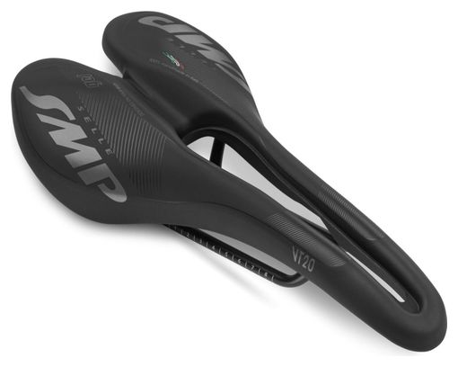 Sella SMP VT20 Gel con binari in acciaio inossidabile, nera