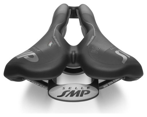 Sella SMP VT20 Gel con binari in acciaio inossidabile, nera