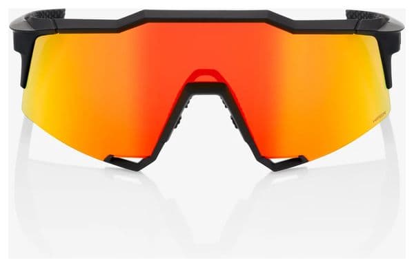 100% Speedcraft Goggles - Soft Tact Black - HiPER Mirror Red