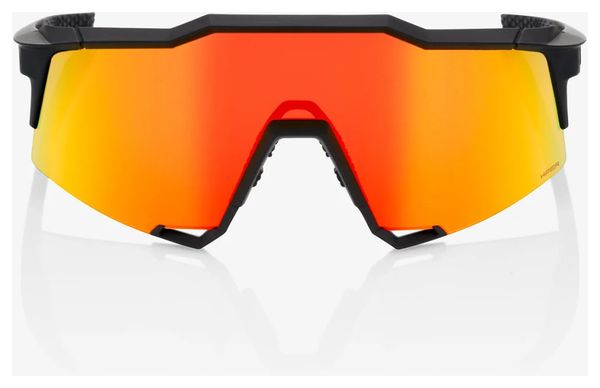 100% Speedcraft-bril - Soft Tact Black - HiPER Mirror Red