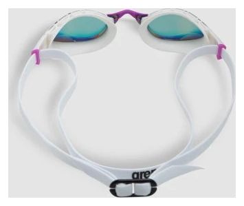 Gafas de natación Arena con cristales espejados Air Sonic Mirror dorados y blancos