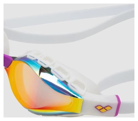 Gafas de natación Arena con cristales espejados Air Sonic Mirror dorados y blancos