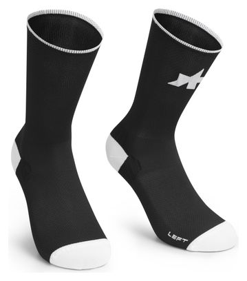 Assos RS Superleger Unisex Socken Schwarz/Weiß