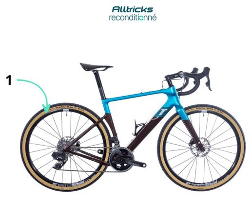 Wiederaufbereitetes Produkt - Gravel Bike 3T Exploro RaceMax Sram Force/Rival eTap AXS 12V 27,5' Blau Braun 2023