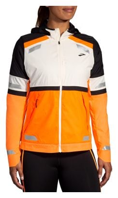 Brooks Run Visible 2.0 White/Orange Women's Reflective Jacket