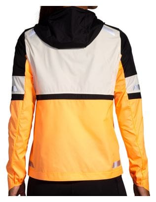 Reflektierende Jacke Brooks Run Visible 2.0 Weiß/Orange Women