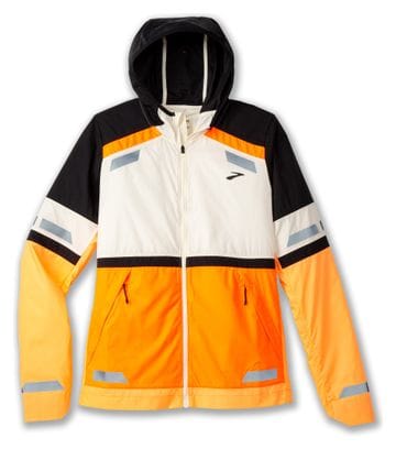 Reflektierende Jacke Brooks Run Visible 2.0 Weiß/Orange Women