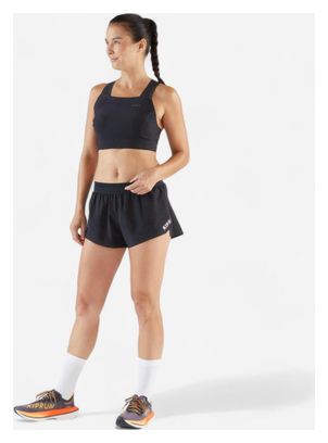 Dames Kiprun x Méline Rollin Race 900 Light Black Crop Top Hardlooptanktop
