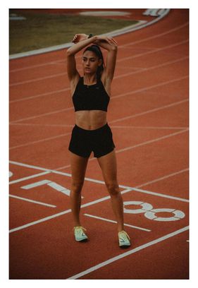 Dames Kiprun x Méline Rollin Race 900 Light Black Crop Top Hardlooptanktop