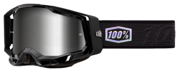 100% RACECRAFT 2Topo Black Mask | Silver Mirror Lenses