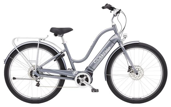 Electra Townie Path Go! Bicicleta de ciudad híbrida 5i Shimano Nexus 5S 500 Wh 27.5 &#39;&#39; gris holográfico