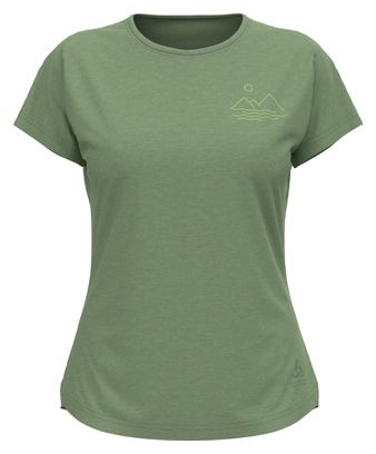 Odlo Ascent 365 Sharp Women's Khaki Short Sleeve Jersey