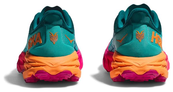 Hoka Speedgoat 5 Blue Orange Pink Women's Trail Running Shoes