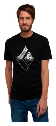 Black Diamond Mountain Logo Technisches T-Shirt Schwarz