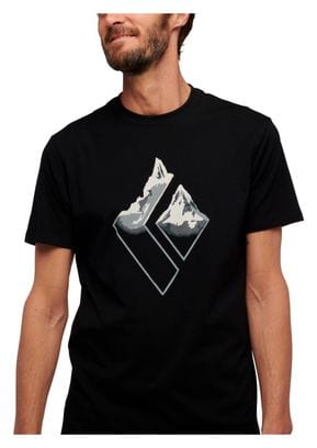 Black Diamond Mountain Logo Technisches T-Shirt Schwarz