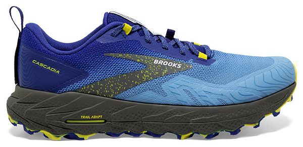 Brooks Cascadia 17 Blue Grey Yellow Men's Trail Shoes