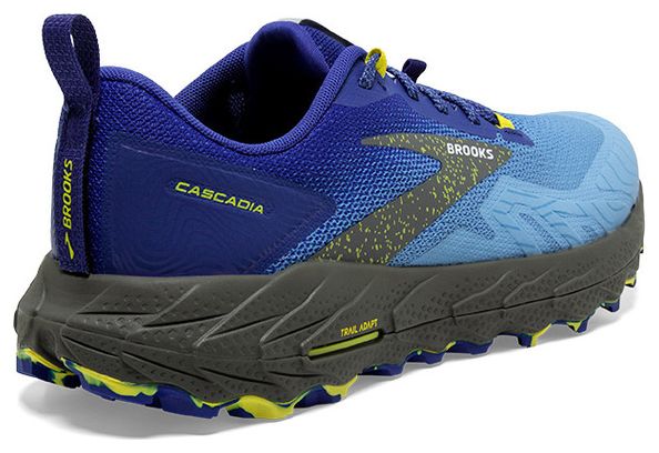 Zapatillas de trail Brooks Cascadia 17 Azul Gris Amarillo para hombre