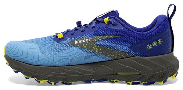 Chaussures de Trail Brooks Cascadia 17 Bleu Gris Jaune Homme