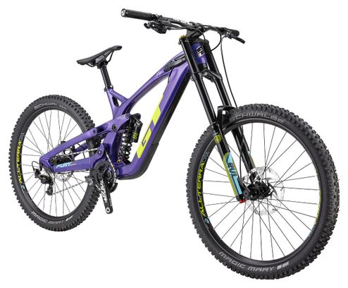 GT Fury Carbon Expert 27.5 Full Suspension MTB Shimano Zee 10S 27.5'' Purple Chartreuse Green 2019