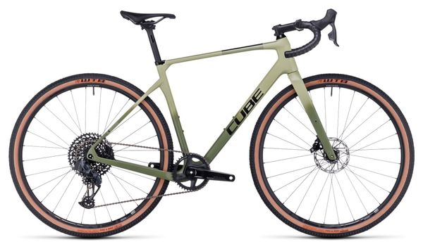 Cube Nuroad C:62 SLX Gravel Bike Sram GX Eagle AXS/Rival eTap AXS 12S 700 mm Olive Green 2023