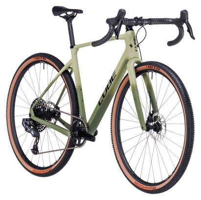 Cube Nuroad C:62 SLX Bicicleta de Gravel Sram GX Eagle AXS/Rival eTap AXS 12S 700 mm Verde Oliva 2023