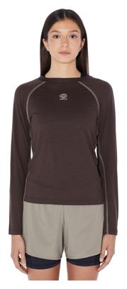 Women's Brown Circle Aerowool Running T-Shirt