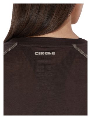 Women's Brown Circle Aerowool Running T-Shirt