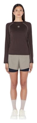 Women's Brown Circle Aerowool Running T-Shirt