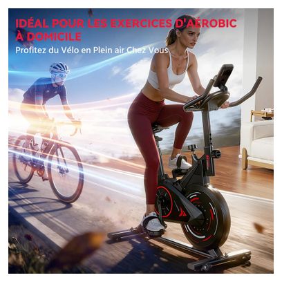 Vélo d'appartement Silencieux 4kg Roue d'Inertie Cardio