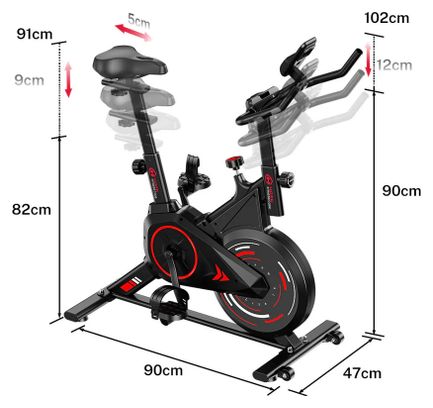 Vélo d'appartement Silencieux 4kg Roue d'Inertie Cardio