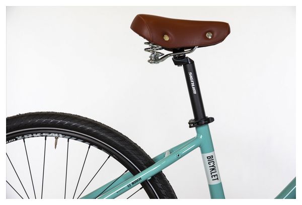 Bicicleta eléctrica de fitness Béatrice Shimano Altus 9S 500 Wh 700 mm Azul claro