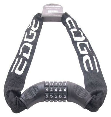 EDGE Cadenas À Chaîne Avec Code De Traçage 90 Cm - Noir