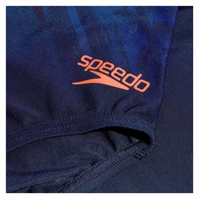 Maillot de Bain 1 pièce Speedo Eco+ Digital Placement Hydrasuit Bleu/Orange
