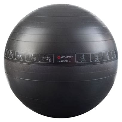 Pure2Improve Ballon d'exercice 65 cm Noir