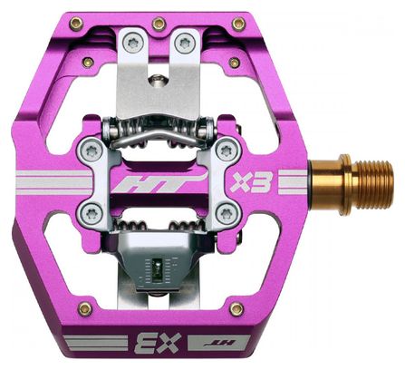 Paire de Pédales Automatiques HT Components X3T Violet