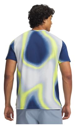 Under Armour Velociti Pro Lauf-T-Shirt für Herren, blau/gelb