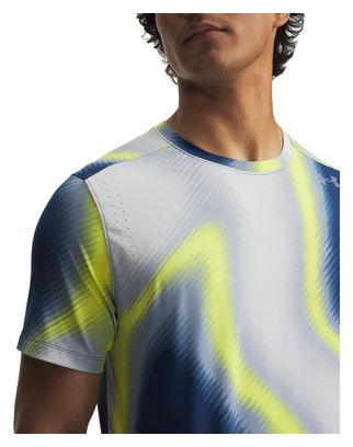 Under Armour Velociti Pro Lauf-T-Shirt für Herren, blau/gelb