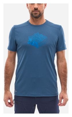 Blauw Millet Kamet Map t-shirt voor heren