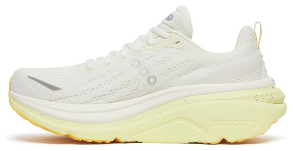 Saucony Hurricane 25 Women's Running Shoes in White/Yellow