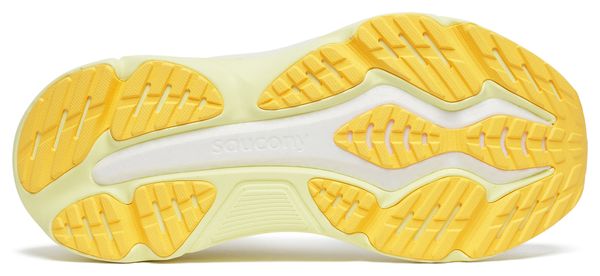 Saucony Hurricane 25 Women's Running Shoes in White/Yellow