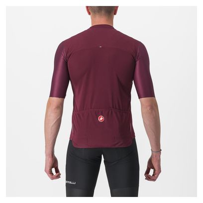 Castelli Prologo 7 Kurzarmtrikot Rot Bordeaux