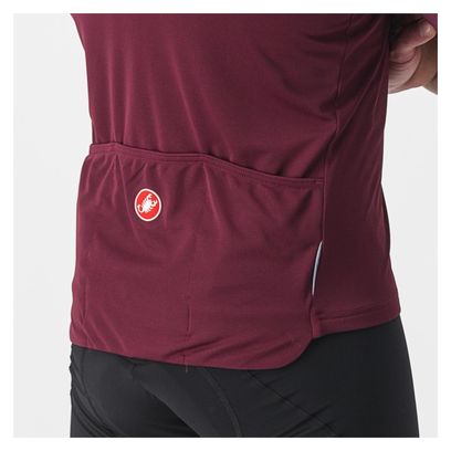 Castelli Prologo 7 Kurzarmtrikot Rot Bordeaux
